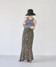 Jacquard Leaf Pencilskirt todayfulのサムネイル