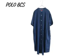 ポロ POLO 【L】 マタニティ ロングワンピース シャツワンピ 妊婦 春夏