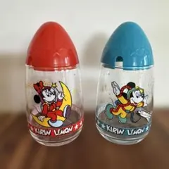 KIRIN LEMON ミッキー・ミニーグラスセット　レトロ