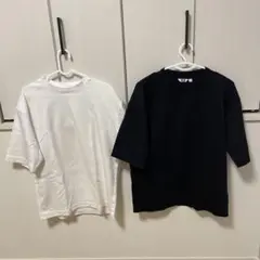 UNIQLO エアリズムオーバーサイズコットンTシャツ 2枚セット 白　黒