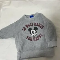 【Disney 】グレーミッキーマウス トレーナー 100cm シンプル