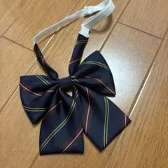 ストライプリボンタイ ネイビー