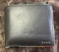 Paul Smith ポールスミス 二つ折り財布 マルチストライプ ブラックのサムネイル