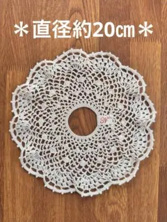 ハンドメイド＊レース編み＊穴あきドイリー ＊蓋カバー＊サイズ20㎝
