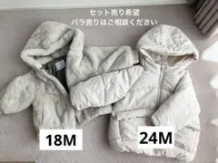 ZARA フード付きファーコート 12-18Mダウンコート24M