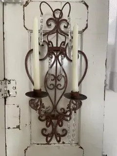 壁掛け インテリア 燭台 アンティーク調 キャンドルスタンド