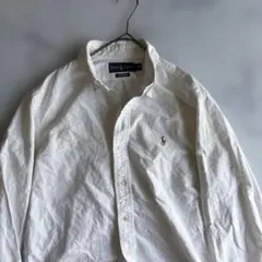 ✨大人気✨ラルフローレン　白　長袖シャツ　M
