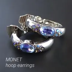 MONET モネ フープイヤリング オーロラストーン コスチュームジュエリー