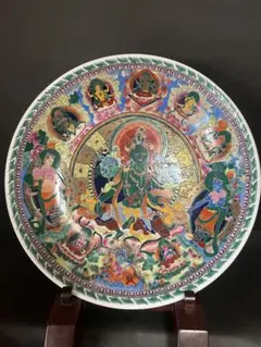 波動 コスモ（宇宙） 曼荼羅 アンティーク大 ： タンカ 仏画（額縁なし