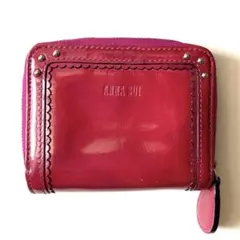 ANNA SUI スモール 二つ折り財布 エナメル スタッズ ピンク お財布のサムネイル