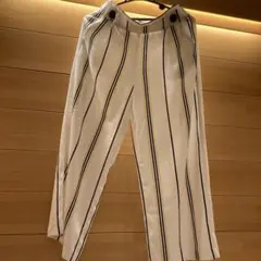 ZARA ストライプ柄 ワイドパンツ