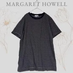 マーガレットハウエル 半袖Tシャツ L ボーダー 日本製 コットン 綿のサムネイル