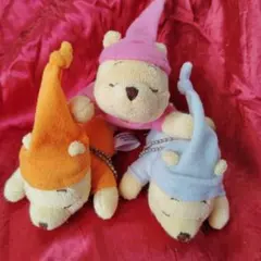 レア！おやすみプーさん ぬいぐるみ三匹