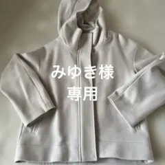 GUコージーメルトンショートフーディコート