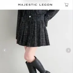 MAJESTIC LEGON ブラック プリーツスカート M