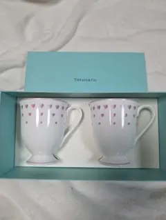 Tiffany & Co. ハート柄マグカップ 2個セット