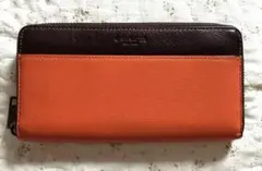 COACH 長財布 バイカラー ラウンドファスナー