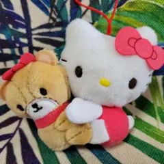 ハローキティ　カラフルペアマスコット レッド
