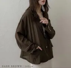 美品 NOAHL ノアル シアーシャツ ジャケット ブラウンのサムネイル