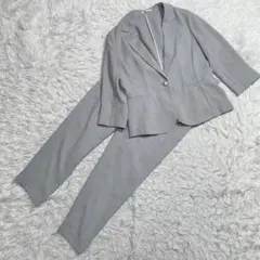 スーツセレクト　セットアップ　七分丈　スーツ　ウォッシャブル　グレー　L/M
