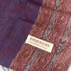 pashmina ストール　ペイズリー　パープルレッド系