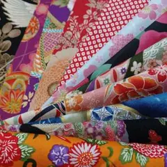 24✕15cmサイズ和柄生地ハギレ12枚セット（307）