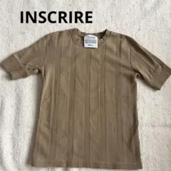 【美品】INSCRIRE マルチリブ カットソー キャメルブラウン S 日本製のサムネイル