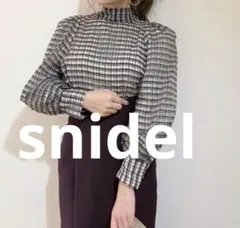 オーガンシースルーブラウス チェック柄 snidel