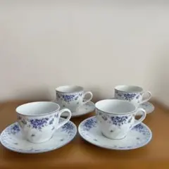 ブルーローズSANGOのカップ•ソーサー 4個セット