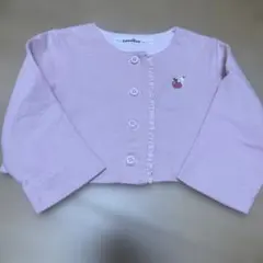 ファミリア カーディガン ピンク 80りんご刺繍 ベビー服　日本製