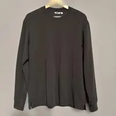 UNIQLO UエアリズムコットンクルーネックTシャツMダークグレー