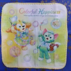 ダッフィー★20周年★ミニタオル★カラフルハピネス★クッキーアン　ジェラトーニ