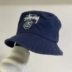 STUSSY ネイビー バケットハット