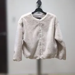 mezzo piano フリースジャケット S クリーム色　140サイズ