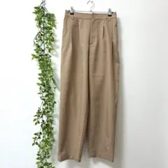 ベージュ プリーツ入り スラックスS
