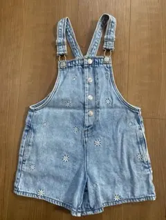 ZARA ザラ　キッズ　フラワー刺繍　サロペット パンツ