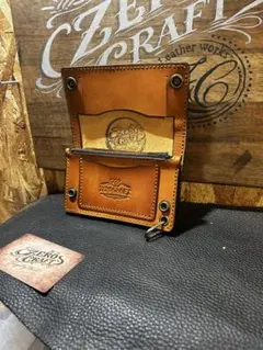 ZERO CRAFT ミドルトラッカーウォレット 本革 二つ折り財布 ブラック