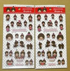もんちっち　monchhichi ぷくっとシール　2点セット