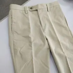 ベージュ コットン混紡 スラックス UNIQLO W73 L76