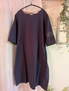 Emago 刺繍ロゴ入り　チュニックワンピース　イマゴ