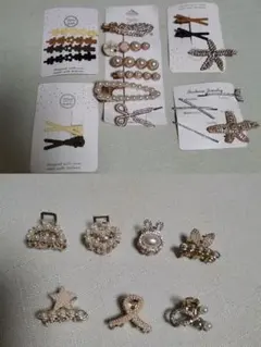 パールとビジューのヘアピンセット ヘアピンセット