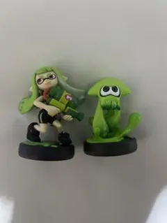 スプラトゥーン amiibo ライムグリーンガール　イカ　2体セット
