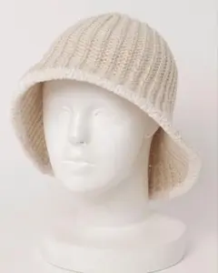 【SENSE OF GRACE】バルキーニット クローシュハット アイボリー