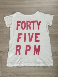 45R 45rpm ビッグロゴプリント Tシャツ スラブ天竺 ビッグシルエットのサムネイル