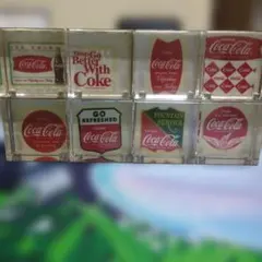 Coca-Cola レトロ広告シールアクリルスタンド 8個セット