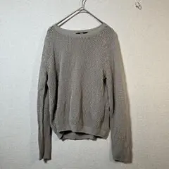 ユニクロ　UNIQLO　3Dメッシュクルーネックセーター　長袖　ブラウン　M