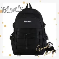 【大容量】リュック ナイロン メッシュ 通勤 通学 旅行 バッグ 黒