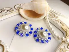 海の耳飾りイヤリングorピアスモチーフ