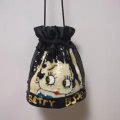 豪華‼️激レア❣️ベティちゃん☆Betty Boop スパンコール 巾着バッグ大 豪華‼️激レア❣️ベティちゃん☆Betty Boop スパンコール 巾着バッグ