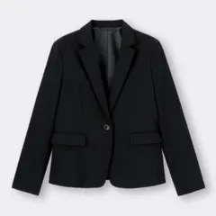 GU ウォッシャブルテーラードジャケット　スーツ　 M 黒　ブラック　ジャケット